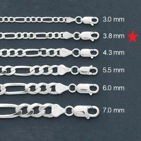 Sterling Silver Figaro Anklet Real Silver Layering Ankle Bracelet 925 Italy - Picture 4 of 4